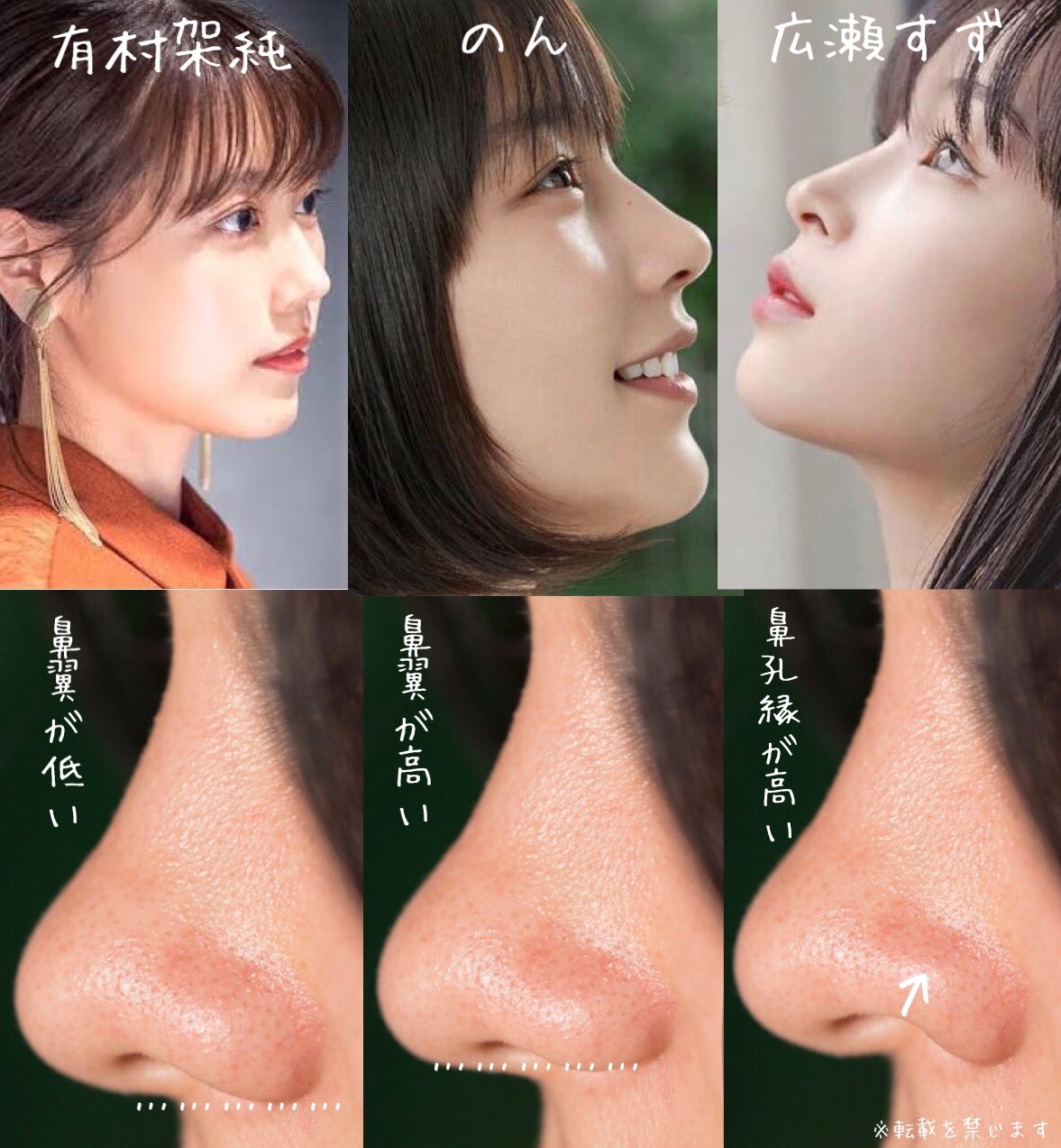 有 村 架 純 鼻