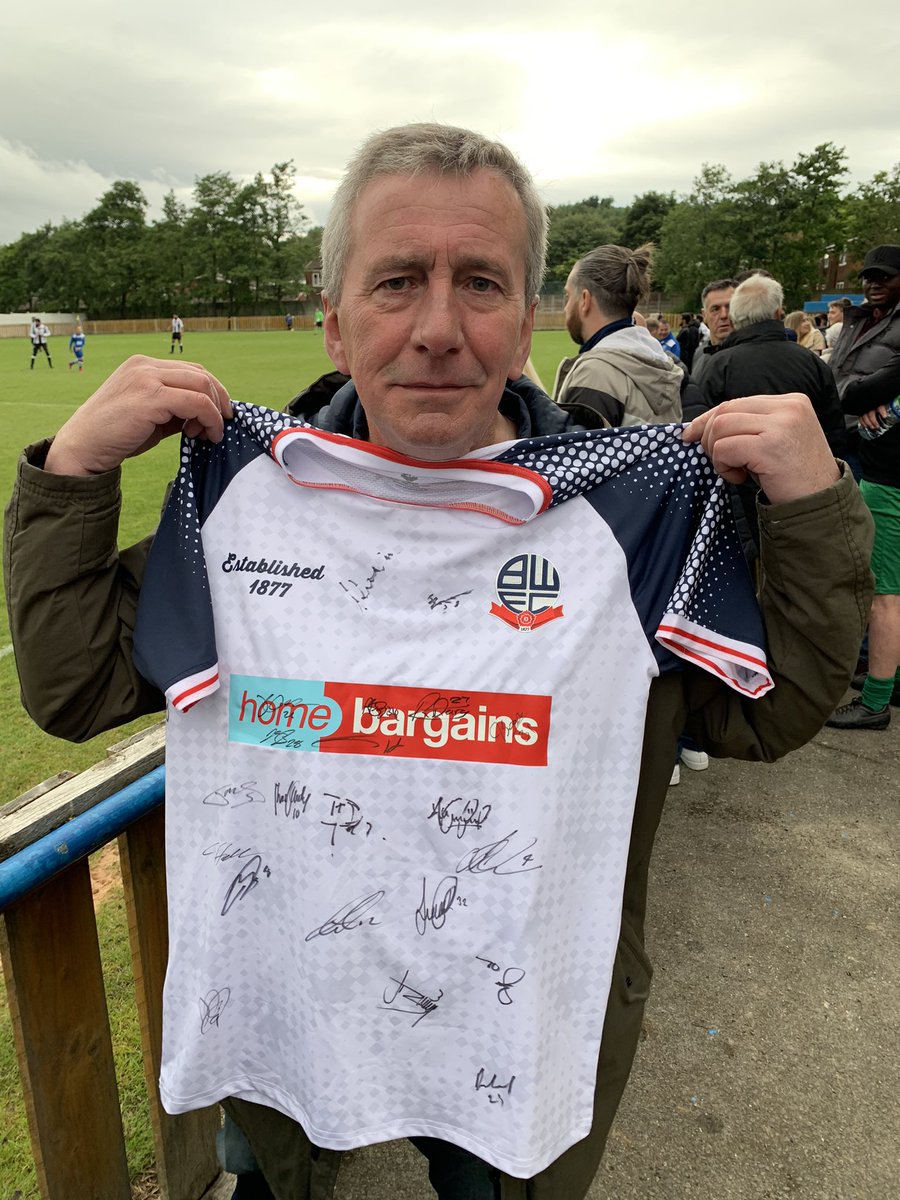 Atherton Charity Shield (@athertonshield) on Twitter photo Big thanks to <a href="/SRTRC_England/">Show Racism the Red Card</a> for their donation of a signed <a href="/OfficialBWFC/">Bolton Wanderers</a> shirt. Kindly modelled by my Dad and Bolton fan Peter. <a href="/AthertonLRFC/">Atherton Laburnum Rovers FC</a> @dnmaysportsmgt <a href="/AndyBurnhamGM/">Andy Burnham</a> @FareShareGtrM <a href="/FareShareUK/">FareShare</a> Big thanks to <a href="/SRTRC_England/">Show Racism the Red Card</a> for their donation of a signed <a href="/OfficialBWFC/">Bolton Wanderers</a> shirt. Kindly modelled by my Dad and Bolton fan Peter. <a href="/AthertonLRFC/">Atherton Laburnum Rovers FC</a> @dnmaysportsmgt <a href="/AndyBurnhamGM/">Andy Burnham</a> @FareShareGtrM <a href="/FareShareUK/">FareShare</a>