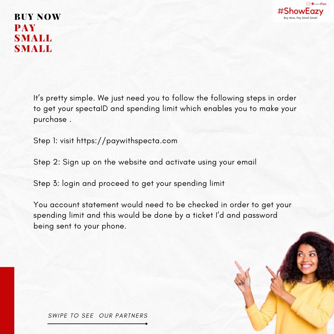 SHOWGLASSLTD's tweet photo. Get up to N2,000,000 to purchase any product from our store and what’s amazing is you get to pay back small small over a period of 12 months. 

No need to save up big money or empty your account once cos you need a laptop of phone. GET IT NOW, PAY LATER

@MySpecta @sterlingbank https://t.co/ErOHLrFldy