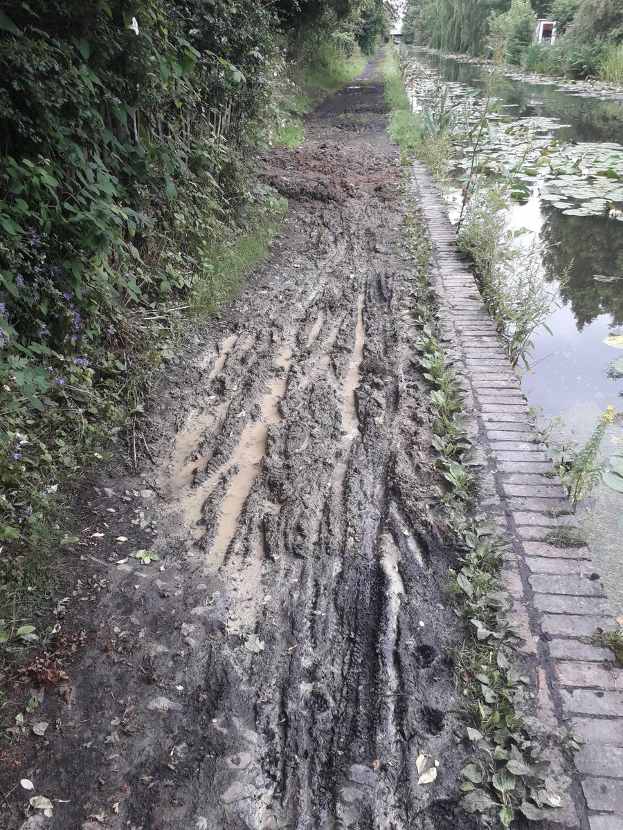 Hi <a href="/CanalRiverTrust/">Canal & River Trust</a> . Did you know the owner of the house next to gillity bridge, walsall is landscaping his garden and dumping the waste on the towpath which is now virtually impassable ??