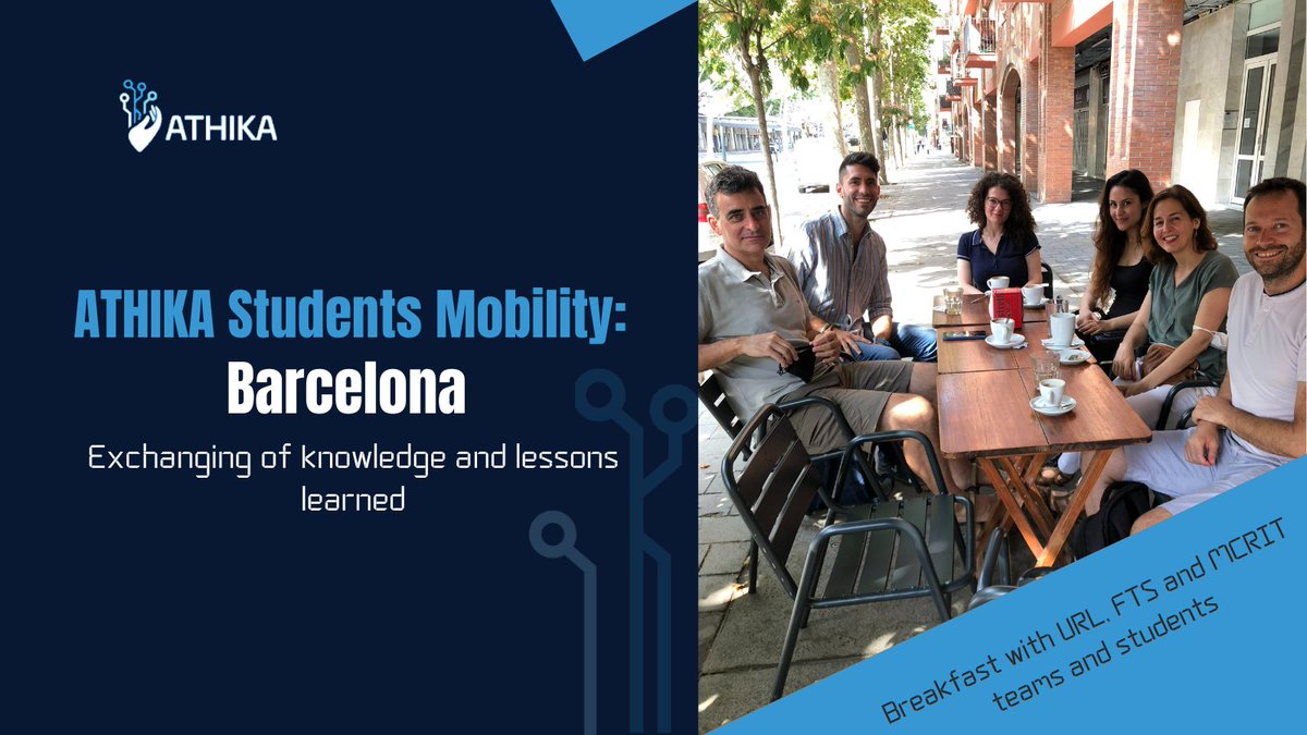 AthikaProject's tweet photo. 📢#ATHIKA Students Mobility: #Barcelona 
Exchanging of knowledge and lessons learned!💡 https://t.co/tC4N6J98O6