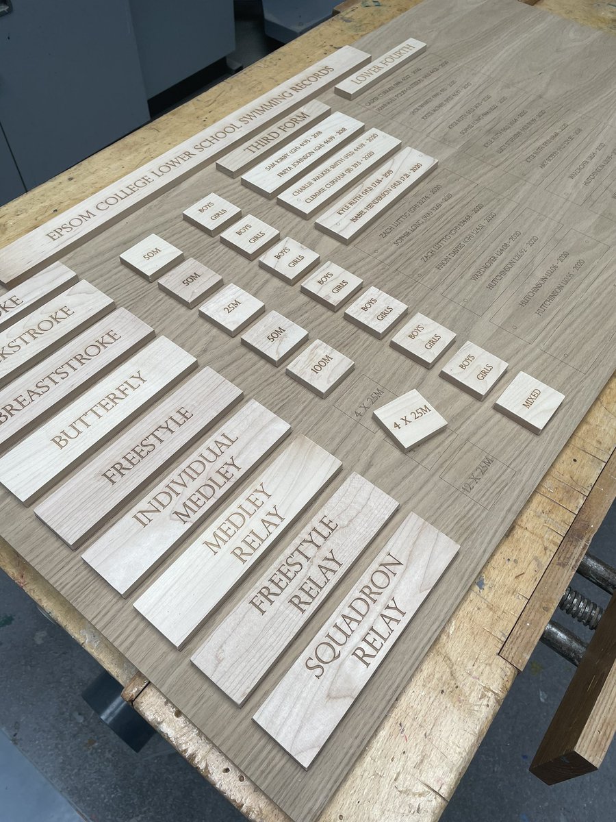 <a href="/EpsomC_LowerSch/">EpsomC_LowerSchool</a> <a href="/EpsomC_Sport/">Epsom College Sport</a> <a href="/EpsomC_PE/">Epsom College PE</a> LS Swimming Honours Board coming along nicely. Oak board and maple plaques. Work in progress.