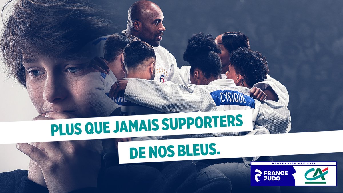 🥋 Hajime, dans une quinzaine de jours, nos Bleus monteront sur les tatamis japonais en quête de nouvelles médailles 🏅.
Qu'importe la distance, nous sommes tous supporters de l'équipe de France 💙. Tous derrière les Bleus !!!! 🇫🇷 #SupportersdenosBleus <a href="/CreditAgricole/">Crédit Agricole</a> #ffjudo