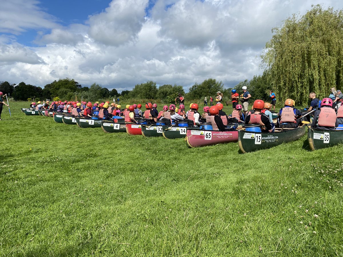 KSGSport's tweet photo. @KingsSchoolGlos All our Third Formers are all set for their big adventure on the River Wye today. Hope the rain stays away! #endofterm #nosplashing #funtimestogether https://t.co/7ByJjHRxIx