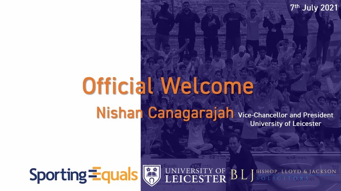"This is a fantastic opportunity for you to learn from the expertise from leaders in the field, from their knowledge, experience and wisdom so you can make a difference to the sport sector." Nishan Canagarajah, Vice-Chancellor and President, <a href="/uniofleicester/">University of Leicester</a>