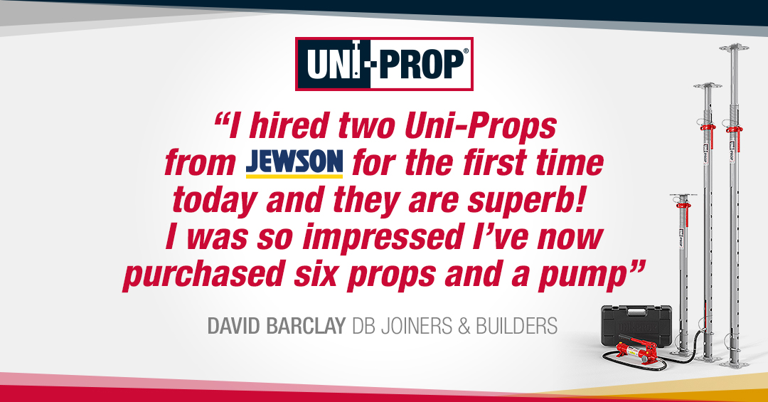 Great comments from another new customer to Uni-Prop.
#UKbuilders #construction #innovation #findoutmore