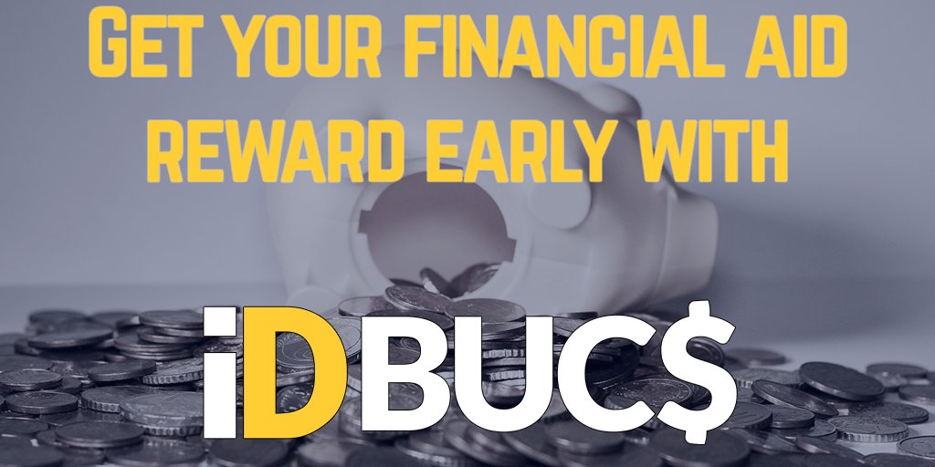 Want to get a jump start on books and class supplies? Deposit a portion or all of your financial aid reward to ID Buc$ and get it earlier than traditional direct deposit!  Follow this link to learn more! bit.ly/3wkCD7r Deposits end August 15, 2021.