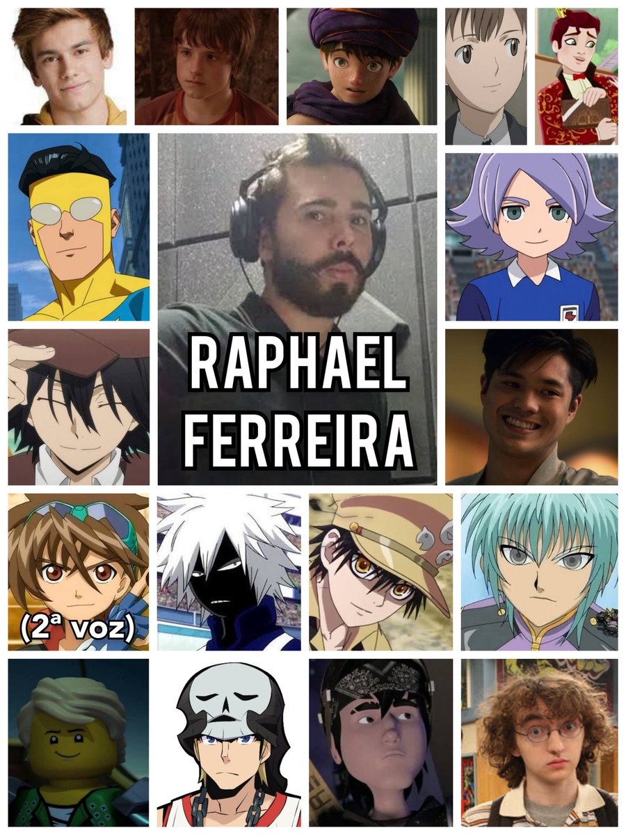 Personagens Com os Mesmos Dubladores! on X: Dono de uma voz realmente  invencível, hehe! Nostálgica tmbm, aqui alguns personagens do dublador  Raphael Ferreira! Raphael é conhecido por dublar o Mark Grayson/Invencível  em