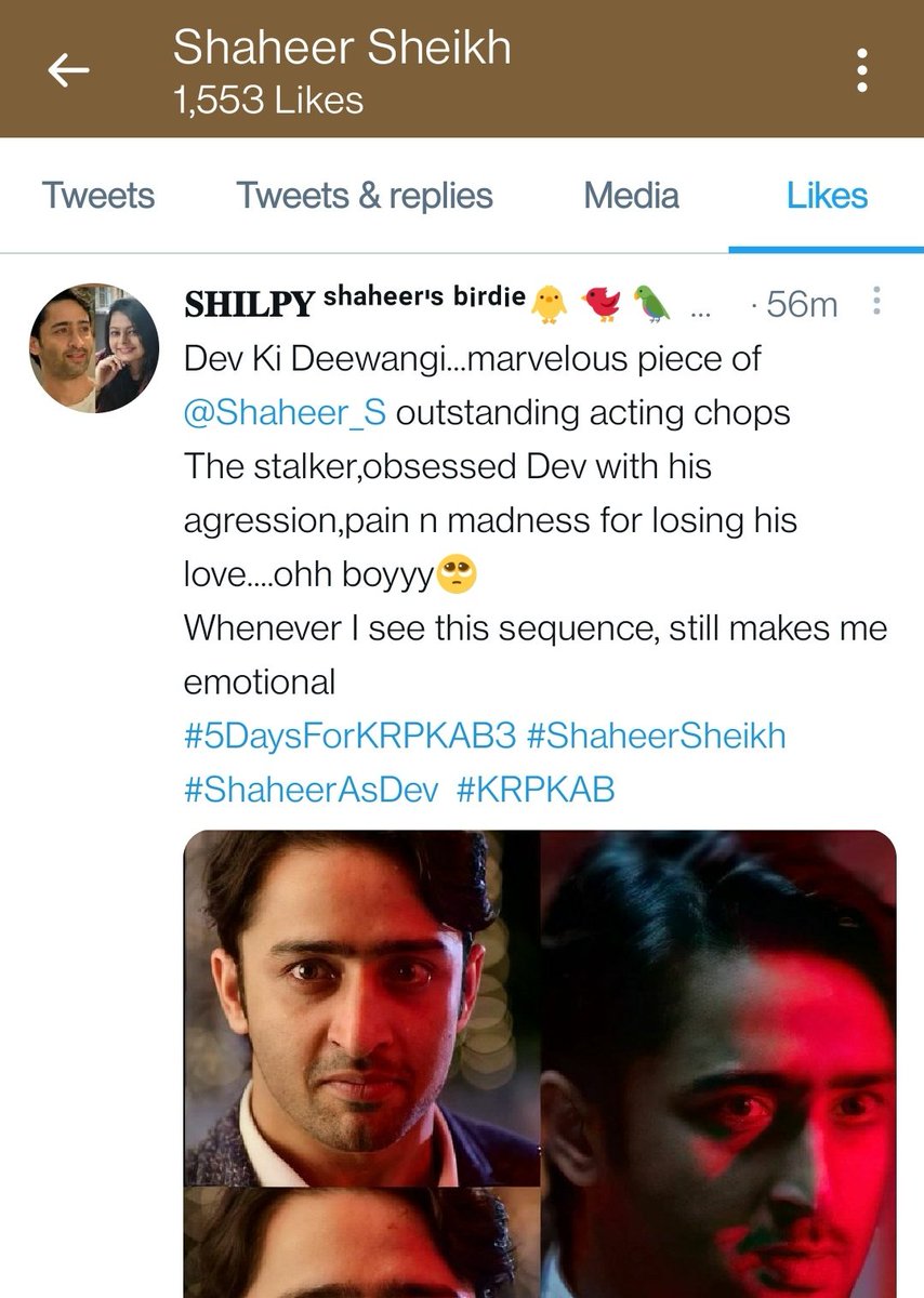 imShilpy_S's tweet photo. Can't express my happiness 😍😍
Thank you so much dear @Shaheer_S for liking my tweet ❤️🤗
Humongous respect & loads of love ❤️
#ShaheerSheikh
#loverespectsupport
#MorePowerToYou
@ShaheerBirdieFC 😘😘 https://t.co/VI6wGwCiWS