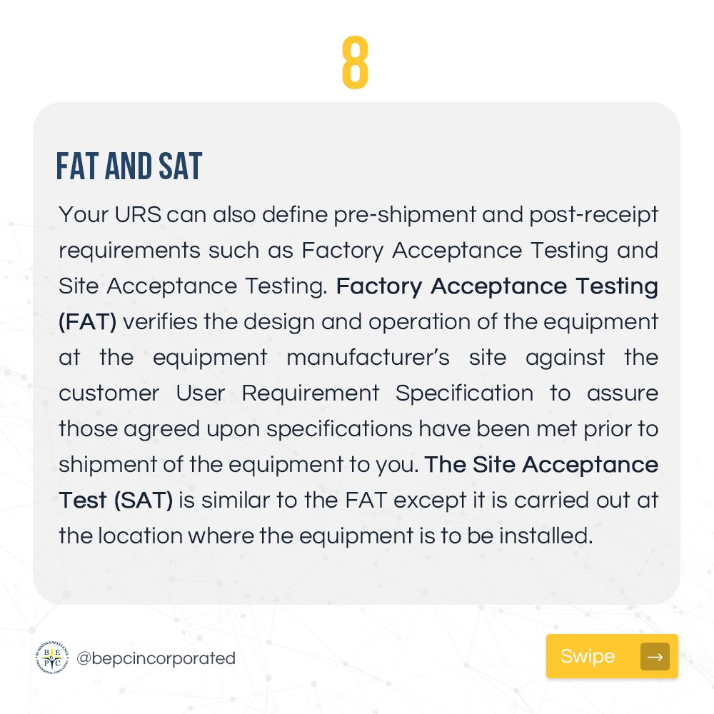 bepc_inc's tweet photo. While confidentiality agreements between you and your vendors are always recommended, the detail included in an effective URS, warrants it. This is because your equipment URS should include information such as the following: 
https://t.co/yKDY9YSE0L https://t.co/gKjzaaMoC4