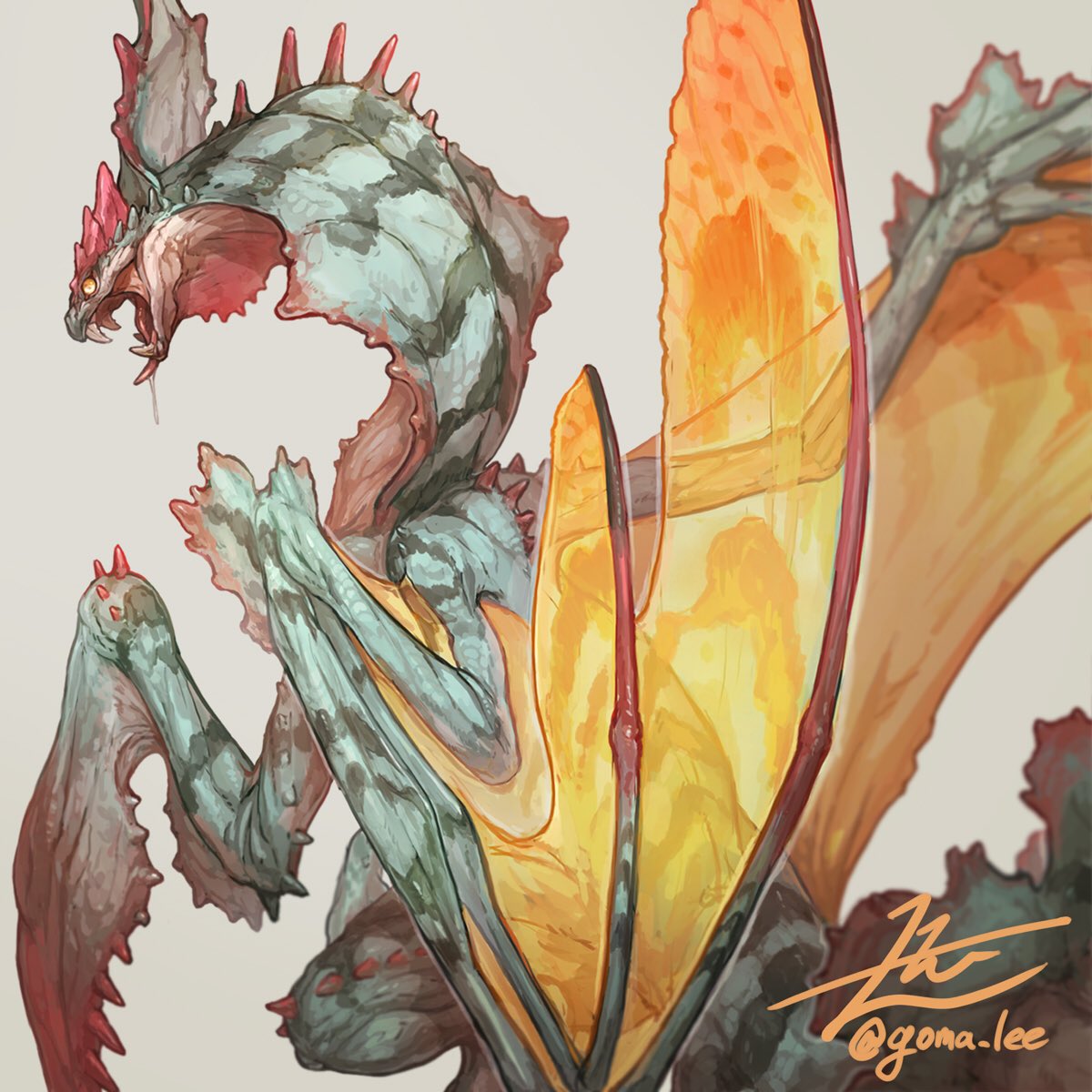 「Mantis Dragon 

#gomalemo_work 
https://」|山村れぇ/Lē Yamamuraのイラスト