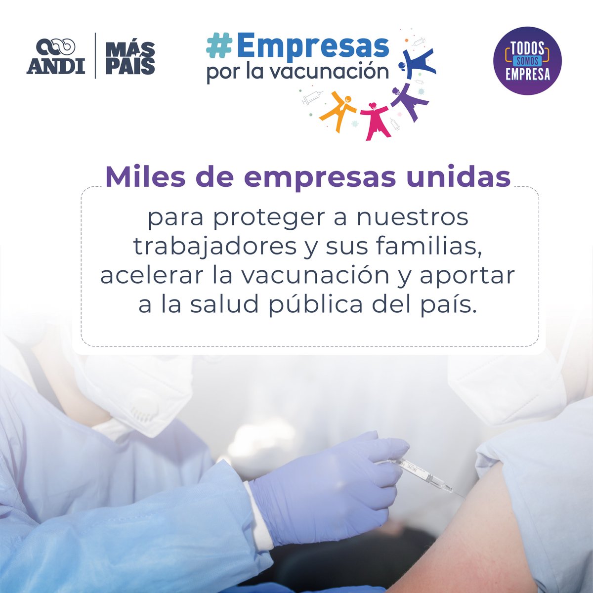 comfenalcovalle's tweet image. #EmpresasPorLaVacunación a través de la Andi Colombia, las Cajas de Compensación apoyamos este proceso de vacunación contra la COVID-19 del sector empresarial colombiano. Todos Somos Empresa.