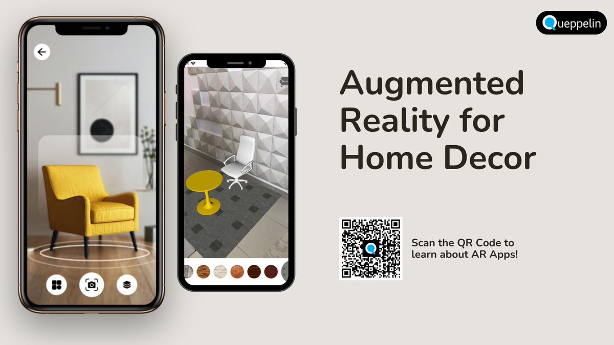 queppelin's tweet photo. AR apps for home decor turned out to be a great help for the people who are planning to remodel their homes.
Learn more about AR Apps for Home Decor from our blog: https://t.co/3SmsWK7TO4
#augmentedreality #ARapps #arforhomedecor #arforfurniture #arforretail #queppelin #arexp https://t.co/tMVOPfqGbq