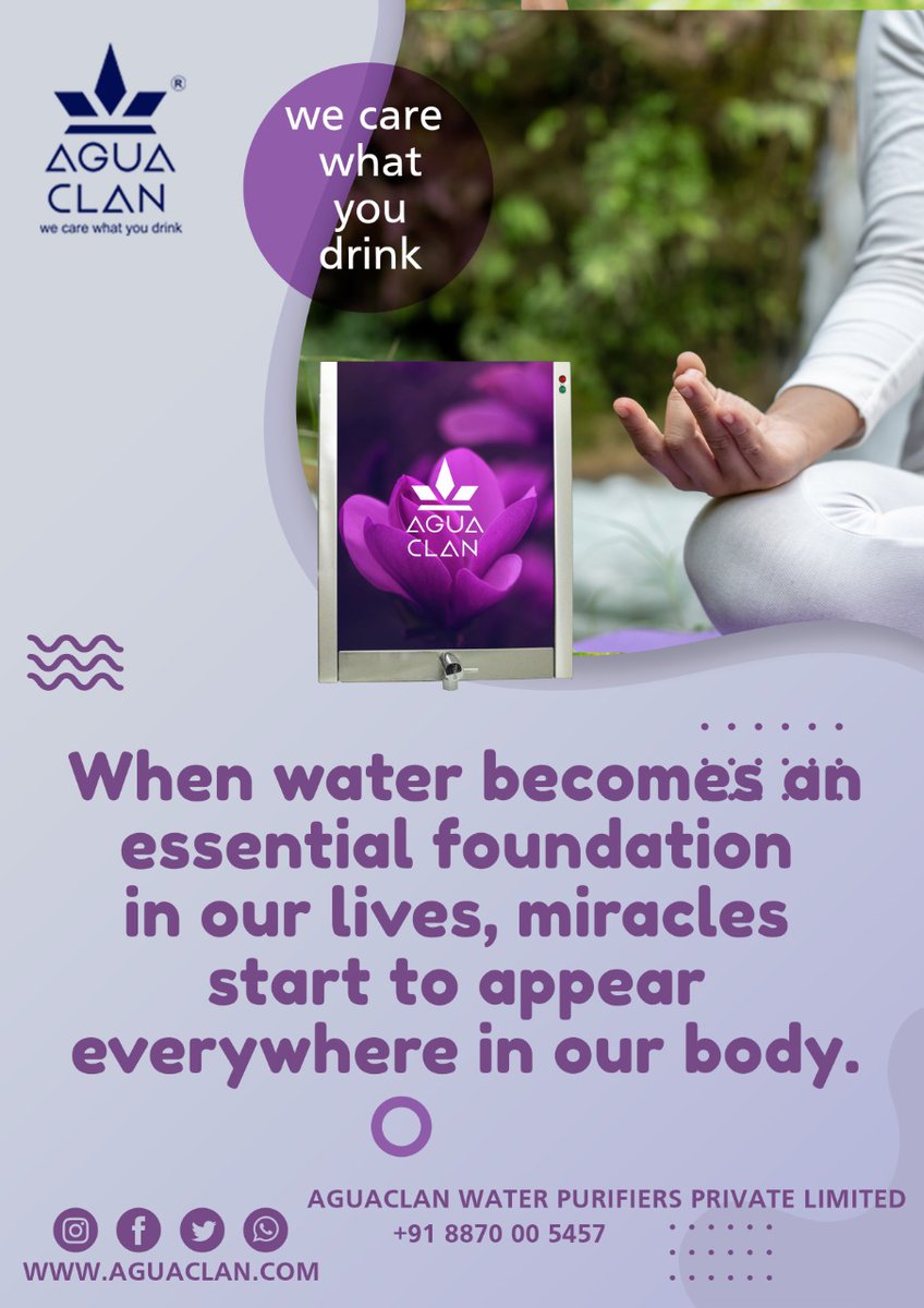 aguaclan's tweet photo. Drinking water is essential for a healthy lifestyle! Drink your way to a better health!

#aguaclan #water #health #waterpurifier #healthywater #purewater #waterpurification #healthylifestyle #savelife #rosystems #rowater https://t.co/xTTC46RKu9