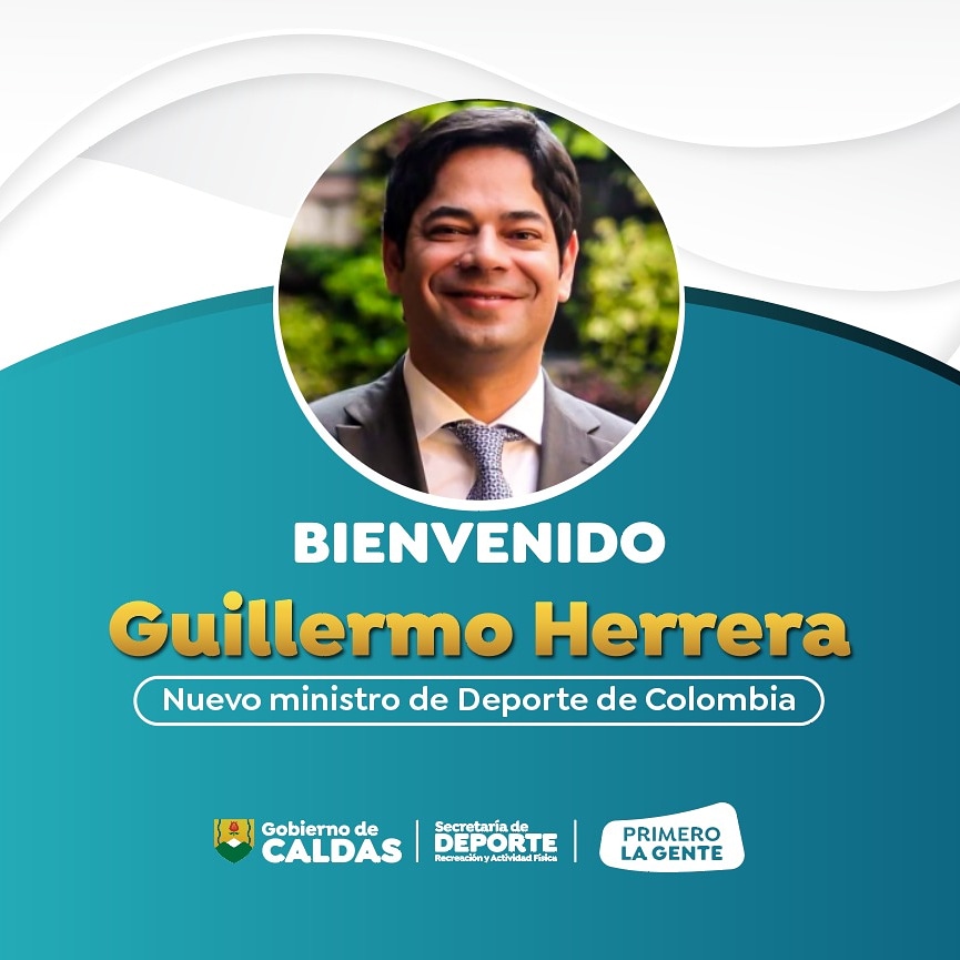 Desde Caldas le damos la bienvenida al nuevo ministro de Deporte de Colombia Guillermo Herrera, lo invitamos a seguir trabajando de la mano de nuestro departamento para el beneficio de la comunidad.

Bienvenido Ministro!!!

En deporte #PrimeroLaGente