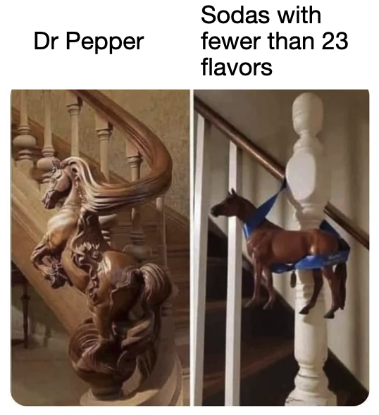 drpepper's tweet photo. Credit for trying https://t.co/222KryDepp