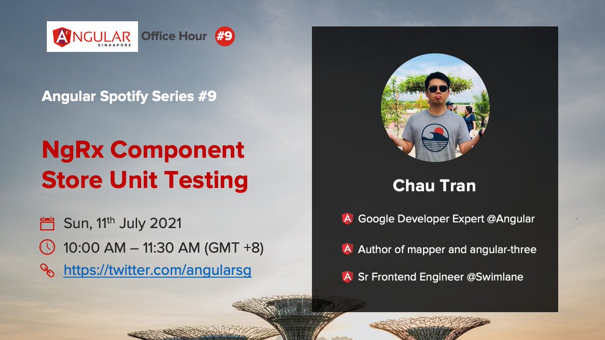 angularsg's tweet image. Hey @angular people, what's up? @Nartc1410 will join our live stream this weekend and we will write some unit tests for #angularspotify
โฐ Sunday, July 11th, ๐ 10AM (GMT + 8)
๐ Join us! youtu.be/owwRjxm0zs0
Check out the current source code โ github.com/trungk18/angulโฆ