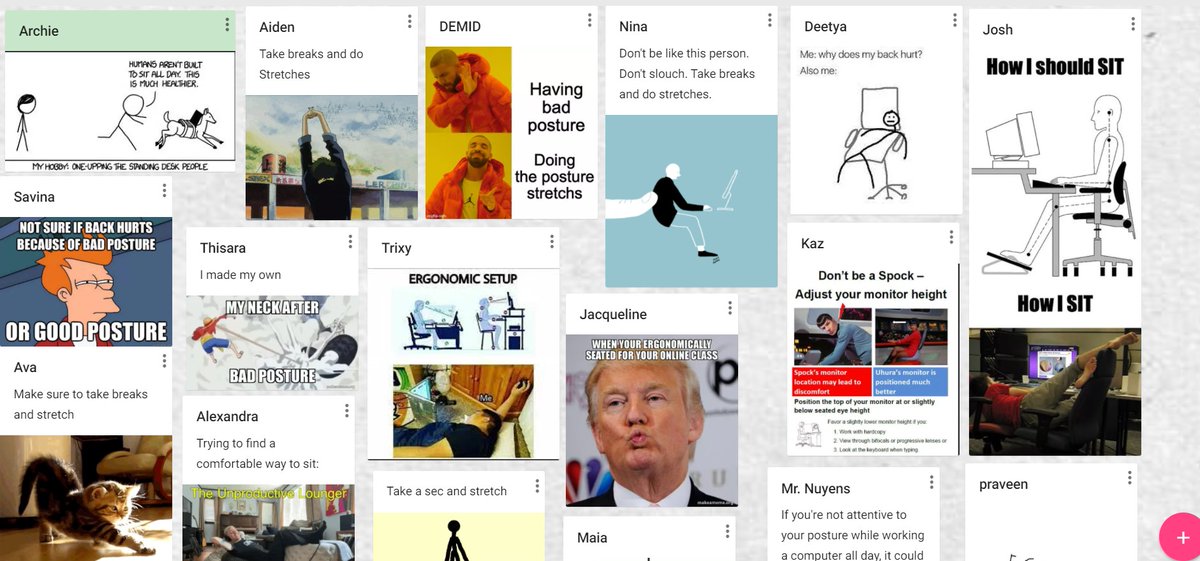 TristanNuyens's tweet photo. Easily my favourite activity so far in our Business Technology course... I'm laughing so much at some of these clever MEMEs that students are posting in our class @padlet!!

Ergonomic Memes for the win!!

#ocsbSummerSchool #ocsb @OCSBContEd @DarBorland #ocsbBeCommunity @OCSB_LT https://t.co/X1REjLn86p