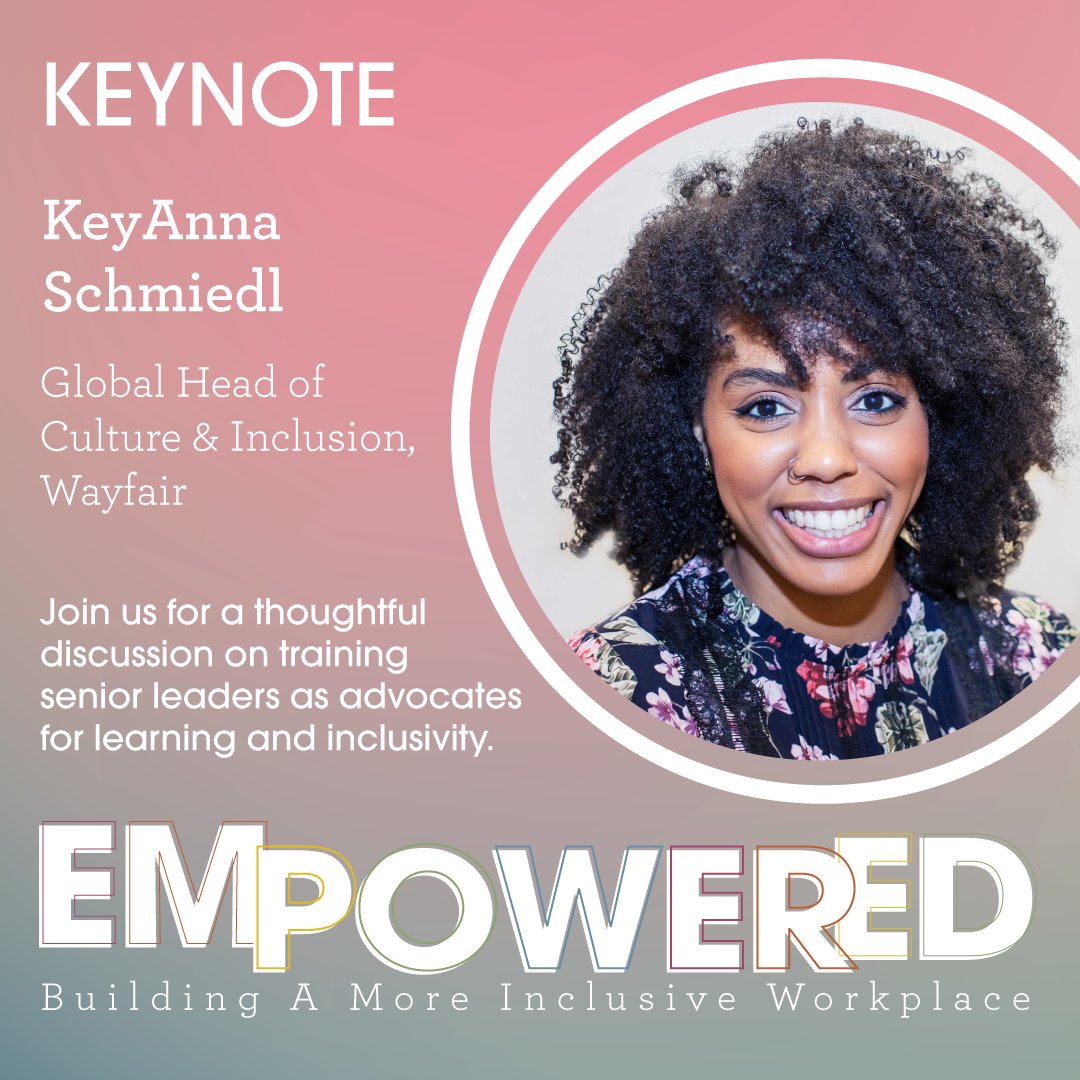KeyAnna Schmiedl, <a href="/Wayfair/">Wayfair.com</a>’s Global Head of Culture &amp; Inclusion, will kick-off our #Empowered program with a thoughtful discussion on training senior leaders as advocates for learning and inclusivity. 

Register for free: bit.ly/RegEmpowered