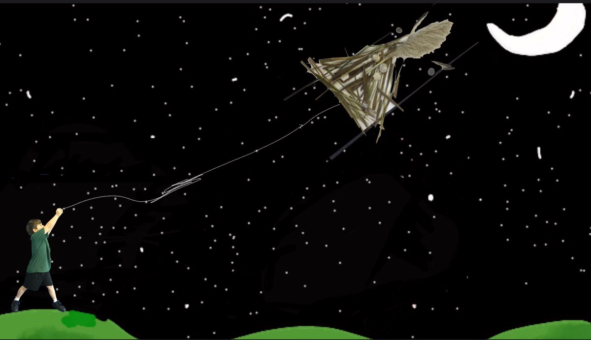 Koru6_2022's tweet photo. Manu tukutuku were flown to celebrate the Māori New Year when Matariki appeared in the mid-winter night sky.  We thought we’d do the same.  #bromleyschoolnz #TamaiCoL https://t.co/s4VLNdQT9V