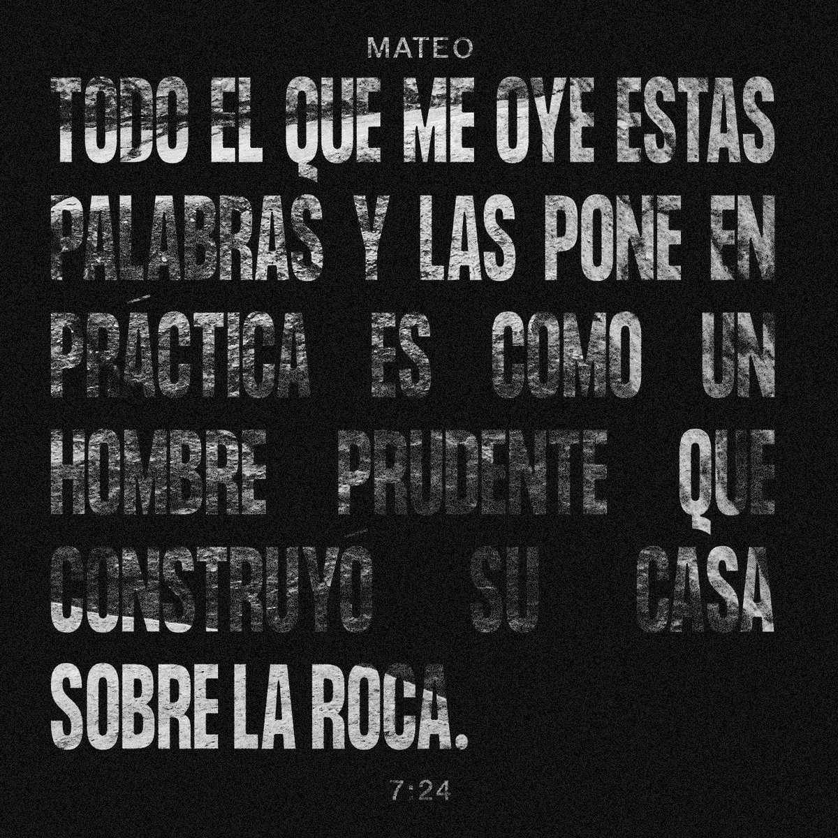 jdiegobr's tweet photo. Cualquiera, pues, que me oye estas palabras, y las hace, le compararé a un hombre prudente, que edificó su casa sobre la roca.
S. Mateo 7:24 RVR1960

https://t.co/kX3aSjrEw3 https://t.co/qUhTEim2zU
