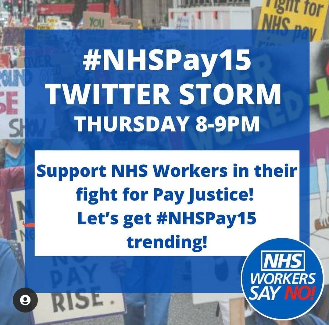 nhsactivistrn@bsky.social (@nhsactivistrn) on Twitter photo 📢📢I NEED YOUR HELP📢📢
Tomorrow (& every Thu) we have our #nhspay15 twitter storm 8-9pm
🔴If you see a Tweet with #nhspay15 please retweet/quote tweet with your thoughts & the hashtag
🔴Tag any accounts you think would support us 
🔴If you have seen this please 🔄 for me 😊 📢📢I NEED YOUR HELP📢📢
Tomorrow (& every Thu) we have our #nhspay15 twitter storm 8-9pm
🔴If you see a Tweet with #nhspay15 please retweet/quote tweet with your thoughts & the hashtag
🔴Tag any accounts you think would support us 
🔴If you have seen this please 🔄 for me 😊