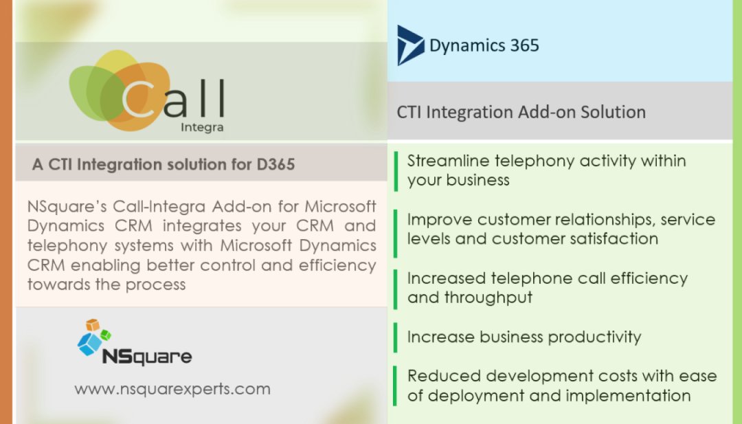 NXperts's tweet image. #nsquarexperts #CTI #integration #dynamicscrm #d365 #addon #telephony #solution Connect with us to know more: nsquarexperts.com