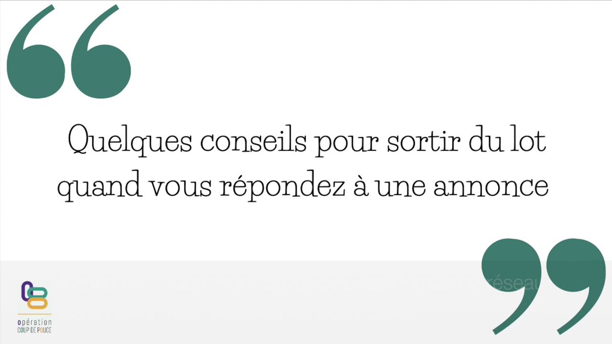 ConseilSyntec's tweet image. [CONSEIL] Être visible, bien identifié par les recruteurs, maintenir les contacts avec les cabinets de recrutements… Quelques #conseils de l’ #OperationCoupDePouce, destinés aux cadres séniors en recherche d’#emploi ▶️ youtu.be/5eSd_SZ569Y