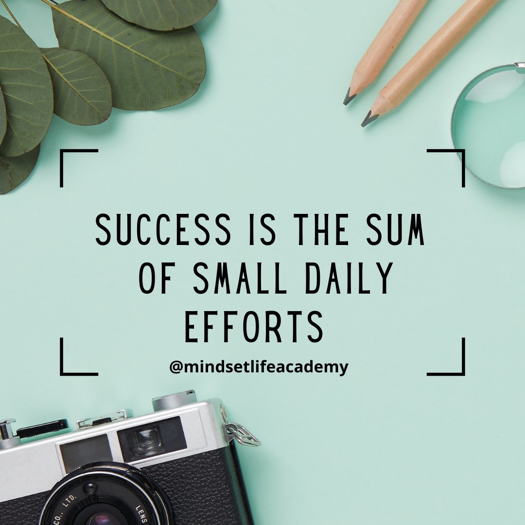 MindsetLifeAcad's tweet photo. Consistency is key to success! Small baby steps add up and lead to great achievements! 

#goals #success #successmindset #mindsetiseverything  #personaldevelopment #motivation #takeaction #mindset #successhabits #wearewhatwedo #courage #keepgoing #planning #failure #consistency https://t.co/i4PLRuXxlI