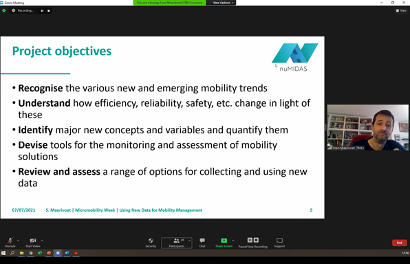 GoFactual's tweet photo. @H2020nuMIDAS now presenting an approach to #mobility #data #sharing at our #Micromobilityweek event. Proud to be a partner in this very relevant project! https://t.co/SSciLJKWqM