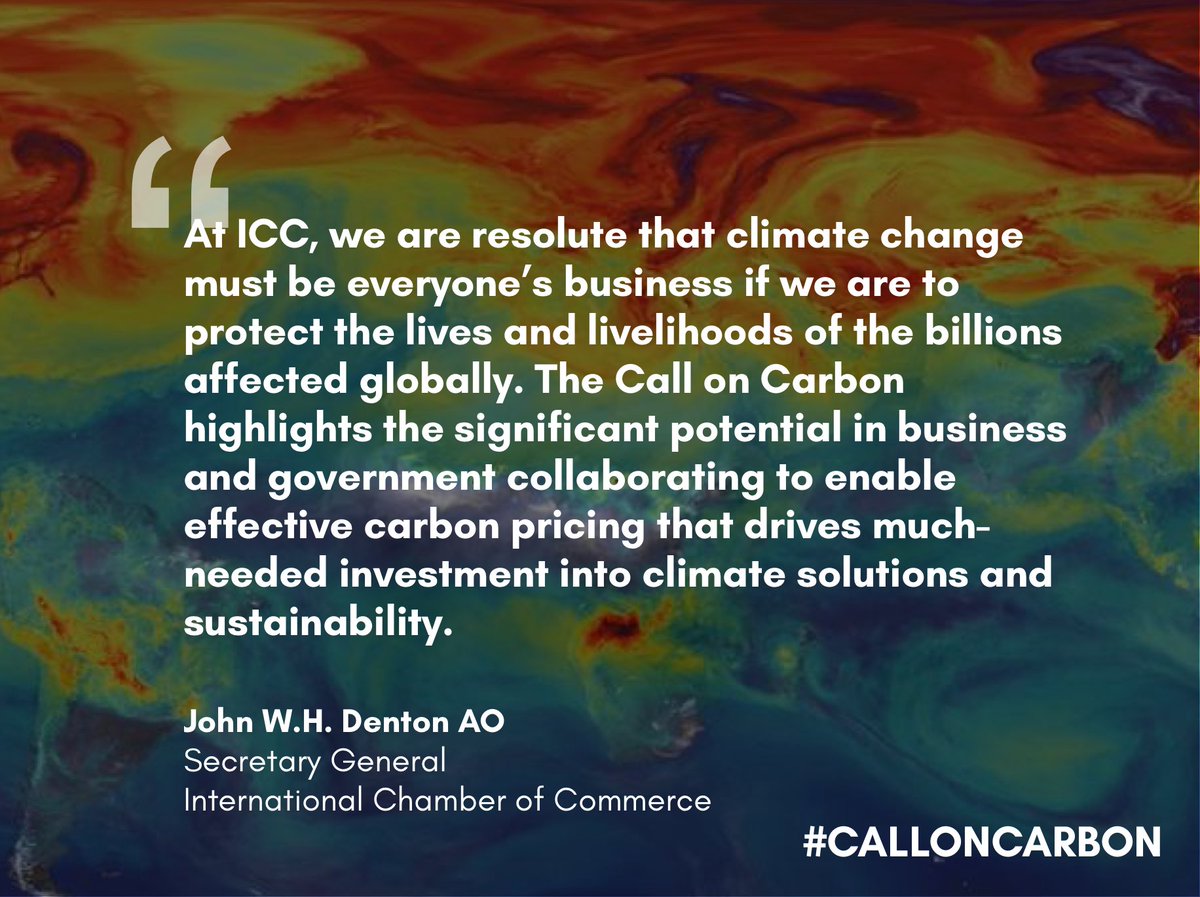 Climate mitigation needs a major ramp-up of low-carbon investments. An effective carbon price is a key tool for this. Join leaders supporting carbon pricing here: calloncarbon.com/join/ #calloncarbon