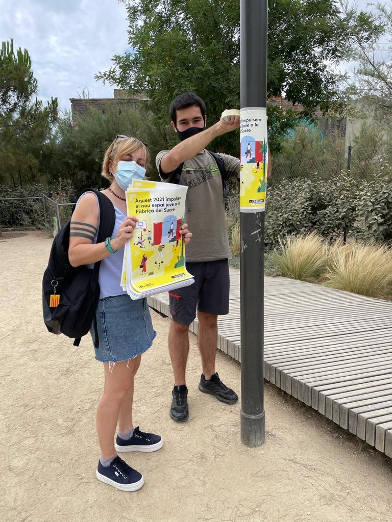ERC_Eixample's tweet photo. Avui hem sortit a explicar el projecte per a ubicar un nou espai jove a la Fàbrica del Sucre, fruit de l'acord de pressupostos. Ser útils a la gent és aconseguir les inversions necessàries per als nostre barris! #ImpulsemEixample https://t.co/CV8xhNEDuj