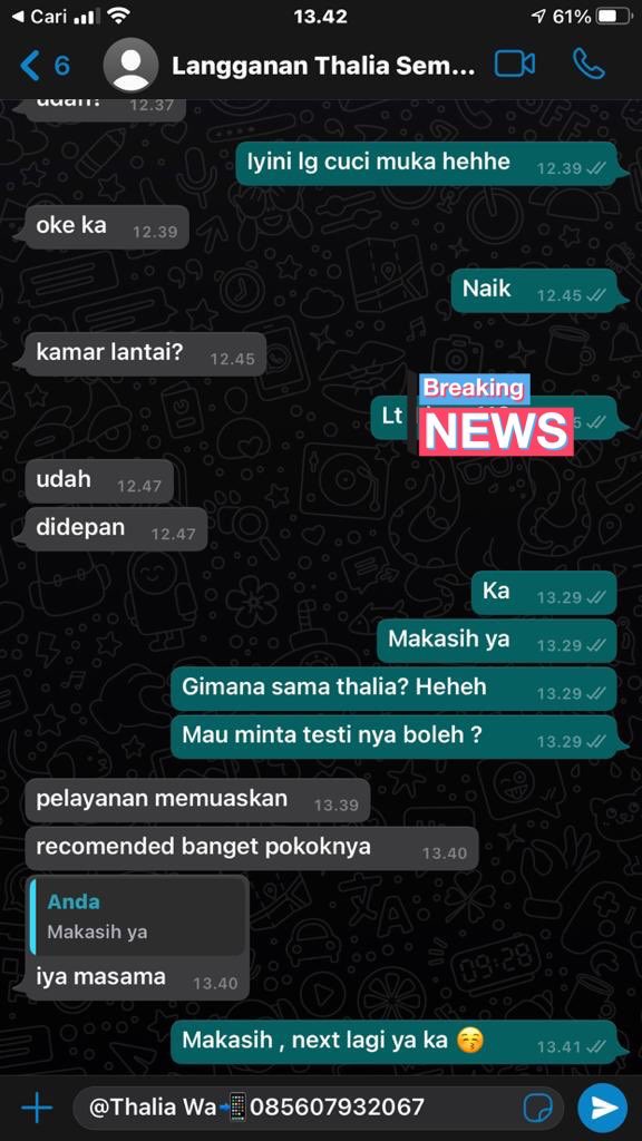 TogeCod1's tweet photo. Thalia Avail!! 💕 #CODNODP Wa 📲085607932067

#OpenBO #ExpoSemarang #CODsemarang #openbosemarang #semarangcod #bosemarangcod #includesemarang #excludesemarang #bisyarsemarang #PanlokSemarang #RealAngel #RealAccount #vcs #vcstrusted #semaranglendir #bosemarang #bispaksemarang https://t.co/ew53xtQNTU