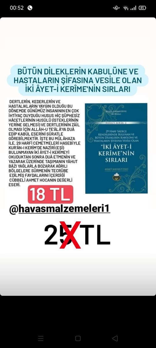 HavasBioenerji's tweet photo. Cübbeli Ahmet Hocamıza Ait Eserlerde Dev İndirim ! 
Kampanya Yalnızca Bir Gün Geçerlidir 🎉🎉💎 https://t.co/r1Sf7aNiWu