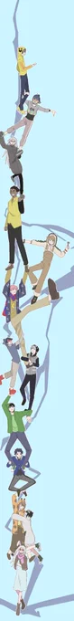 ら民でデュラララパロディ(トレス)
(衣装簡略化)(配置に意図ないです) 