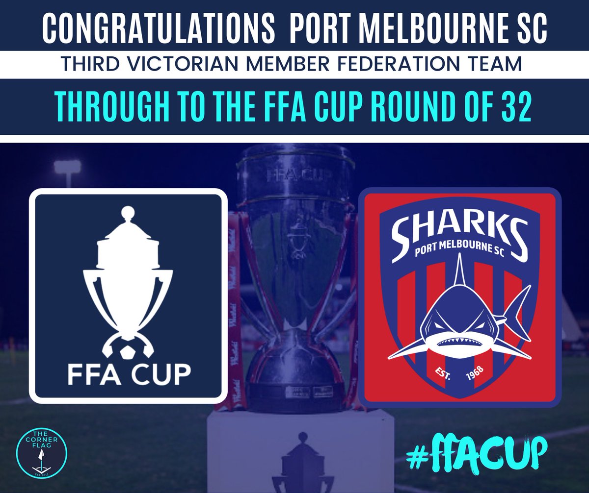 Congratulations to <a href="/PMSCSharks/">Port Melbourne SC</a> who are through to the @FFACup round of 32 after defeating @MorelandZebras 2-1 after extra time. 

#FFACUP