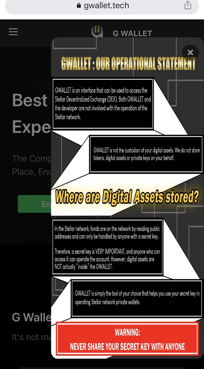 Our new pop up, read before you proceed. 
#gwallettech #gwallet #levelg #cryptocurrencies