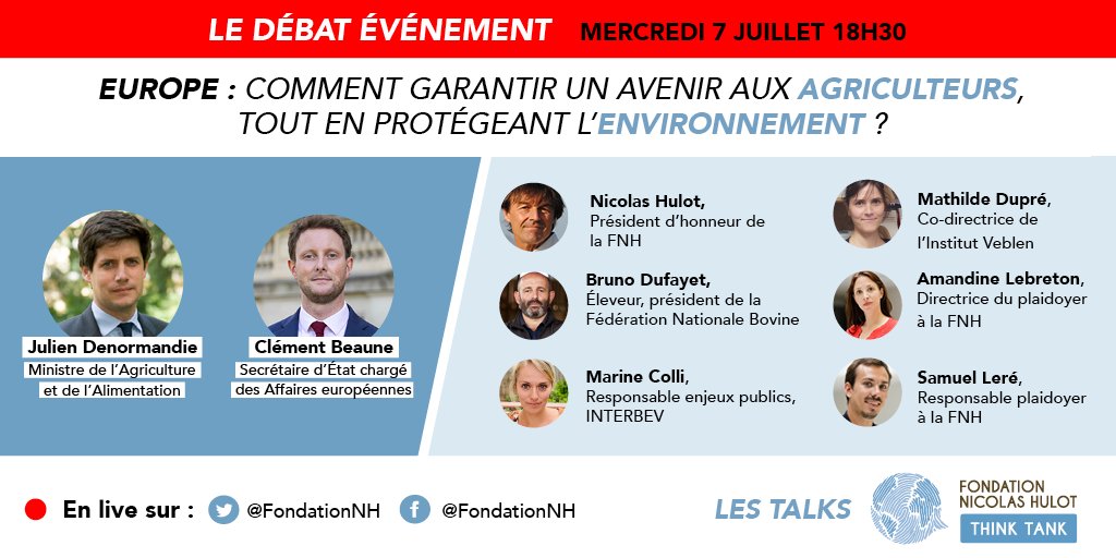 FondationNH's tweet photo. [THREAD] #Mondialisation : 
🌍La transition agroécologique est entravée par un ↘️ des normes environnementales.
🚨En cause : les règles commerciales 🇪🇺
📌Quels objectifs se fixe la 🇫🇷 pour changer la donne ?
👉On pose la question ce soir à @J_Denormandie &amp; @CBeaune #TalkFNH https://t.co/48qqU9Q0tO