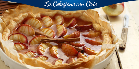 PassioneCirio's tweet photo. #Colazione profumatissima con la Tarte tatin pesche e cannella: https://t.co/yDR8AhLeVy! 🍑 Voi con cosa fate colazione? 🙂 https://t.co/Nh5vJeF5AW