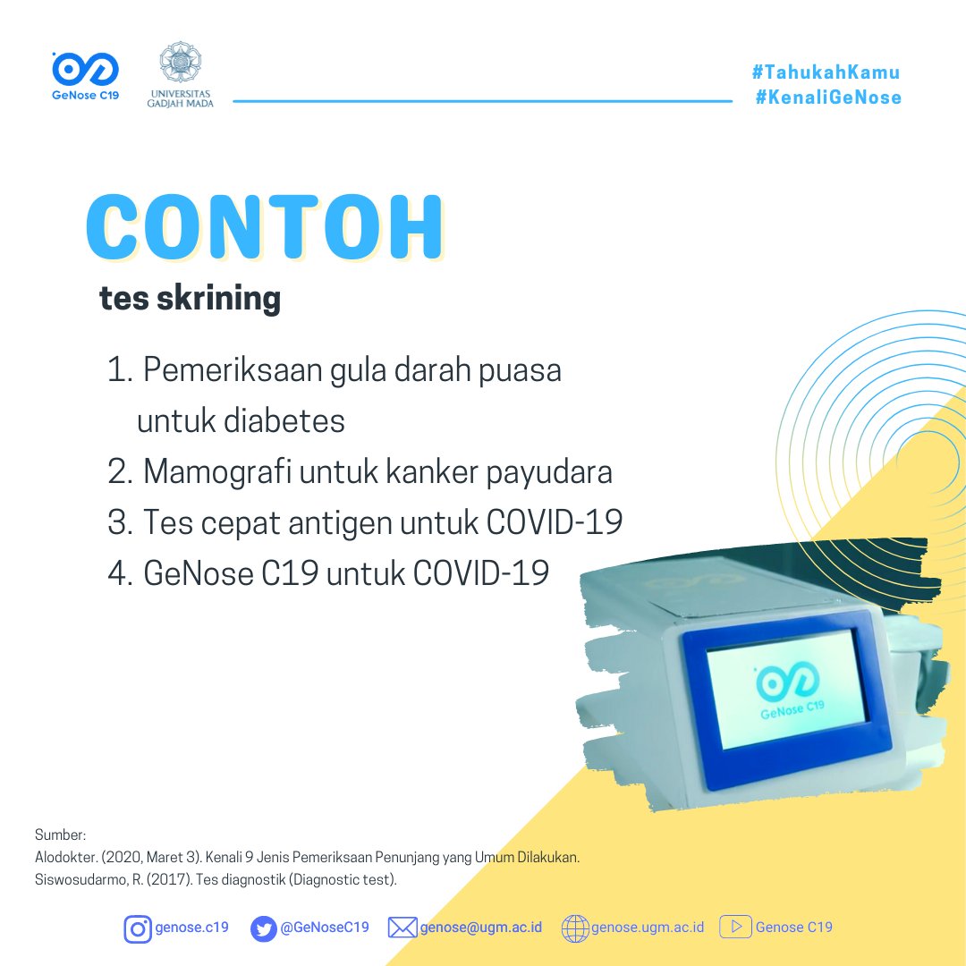 GeNoseC19's tweet photo. Halo Kawan GeNose! #TahukahKamu bahwa GeNose C19 merupakan alat skrining bukan diagnostik, seperti apa perbedaannya? Yuk simak gambar berikut!

#GeNoseDukungProkes #GeNoseC19 #Genose #KenaliGeNose https://t.co/KNjJGXReRo