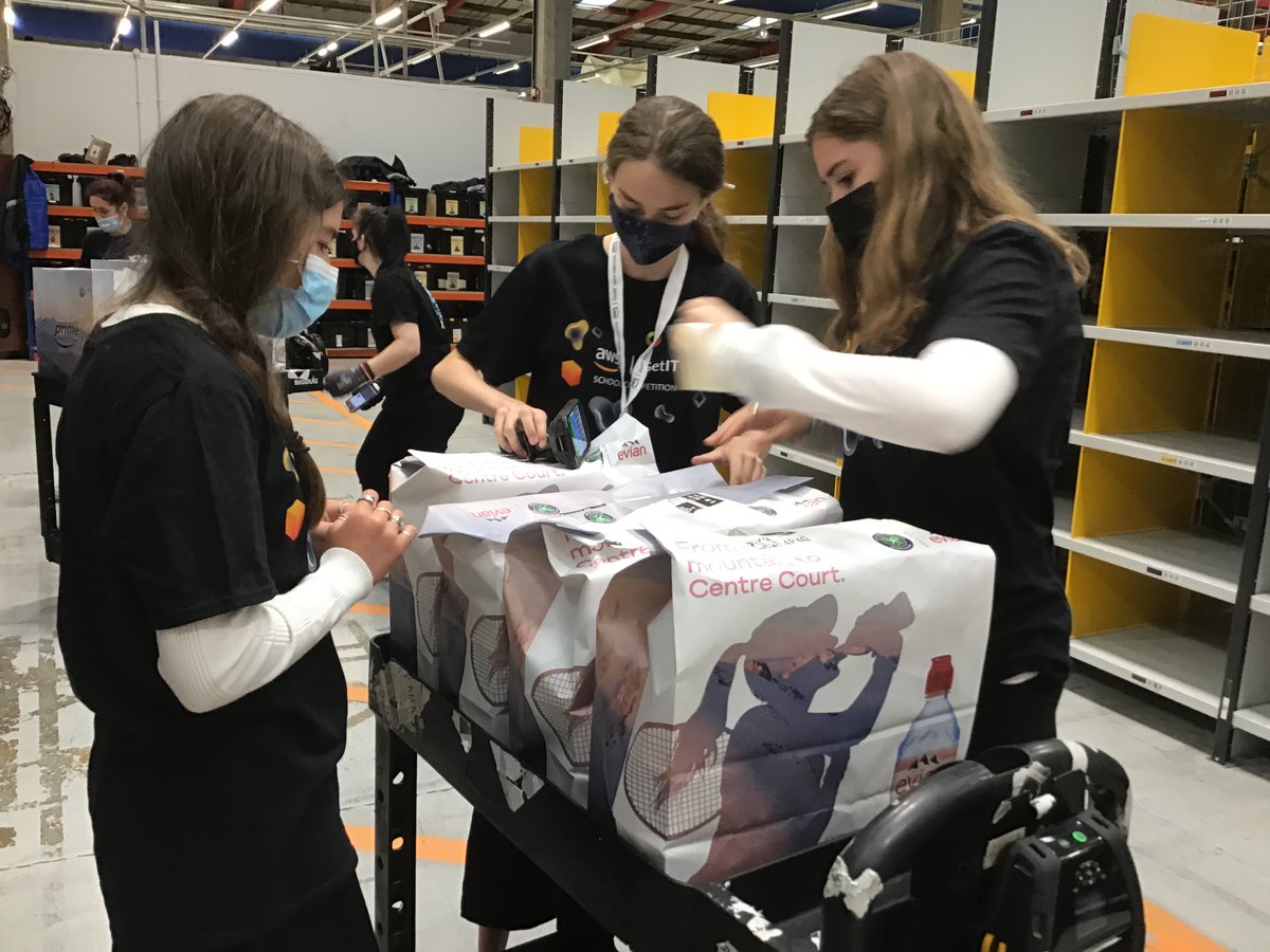 How does an <a href="/Amazonfresh/">Amazon Fresh</a> order get from Click to Collect.  The students got a hands-on experience <a href="/putneyhigh/">Putney High School</a> packing them into Wimbledon themed bags too