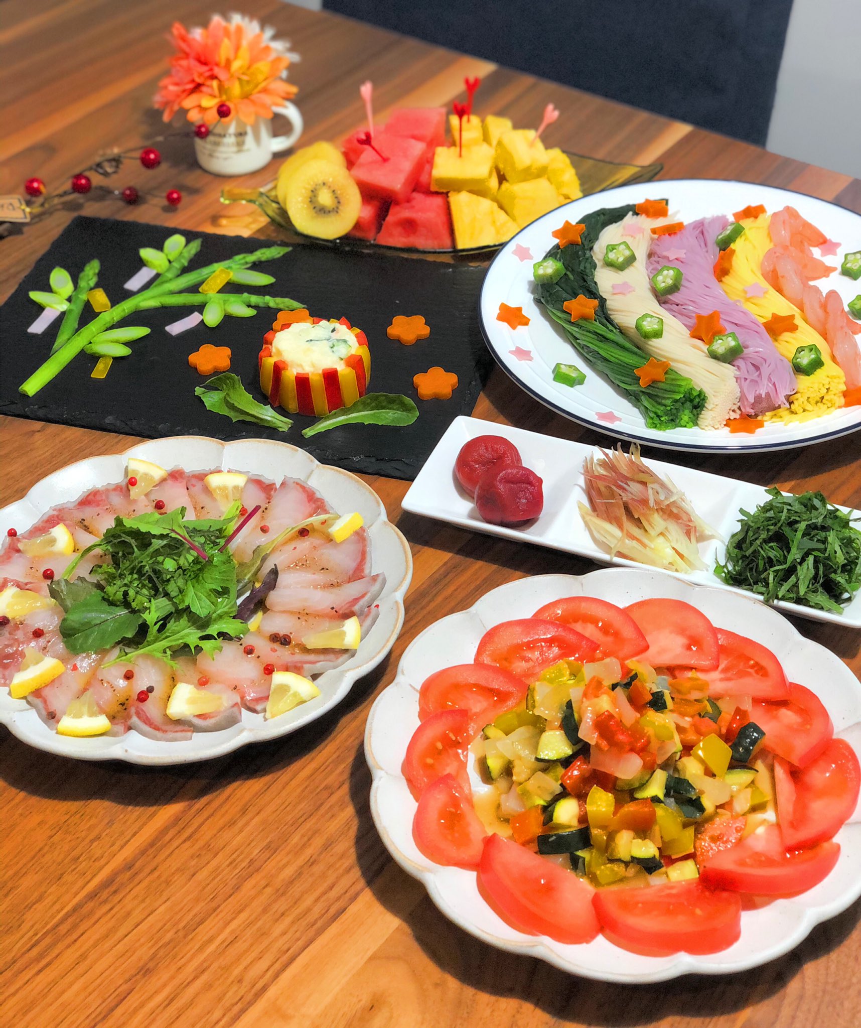 みぃこ 七夕ごはん頑張ったので見てください Twitter家庭料理部 お腹ペコリン部 晩ごはん おうちごはん 家庭料理 料理記録 料理好きな人と繋がりたい 7月7日 七夕ごはん 七夕 T Co 9sifvmimud Twitter
