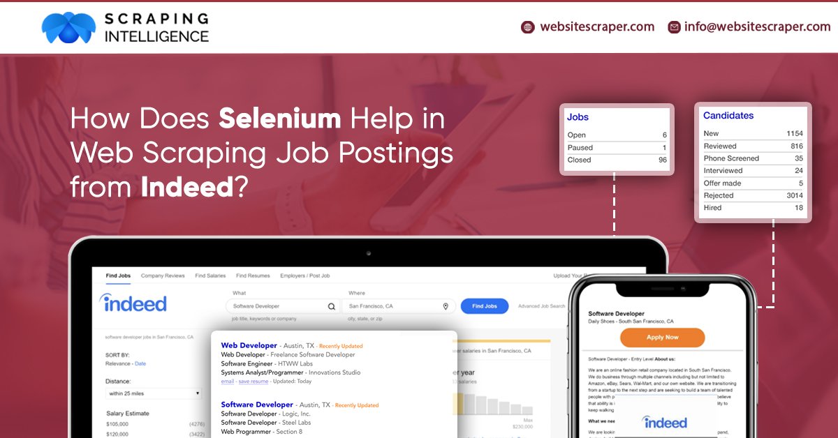 The blog explains the strategy of scraping job postings from Indeed job portal. We can use Selenium for extracting the various data fields.
 
websitescraper.com/web-scraping-j…

#IndeedJobScraping #ExtractJobPostings #PriceMonitoring #uae #usa #australia #canada #uk #Germany #Russia