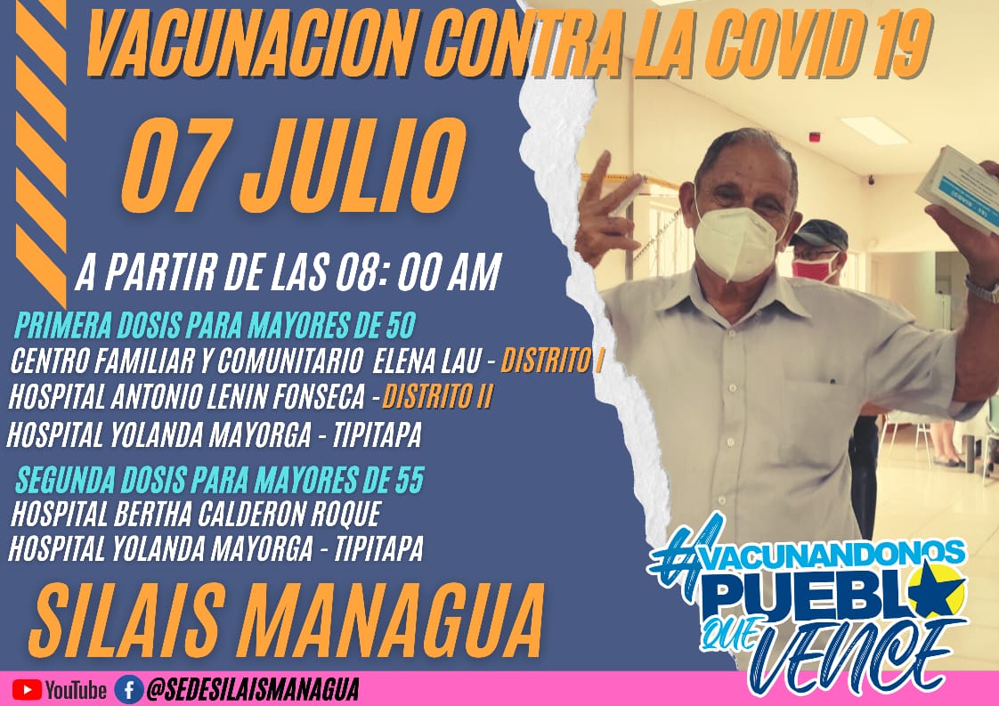 daritzaperez's tweet photo. #VacunandonosPuebloQueVence 
#JulioCaminoDeVictorias 
#SaludEnFamiliaYComunidad
@krupskaya_ny @CTipitapa @SapitoFSLN @PLOMOdeamor @ReynaMo05 @ElChamix68 @cespinozanica @M0R1TA_ @taniasandinista @ElCuervoNica @bol1941 @Silais_Leon @SilaisManagua @Silais_Esteli @MinsaTipitapa https://t.co/rUYbC1QSz1
