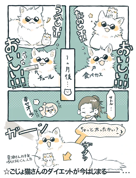『ゆじはむくんとゴジョ猫さん』9
⚠︎五悠🐱🐹擬獣化パロ

【 幸せ太り 】 