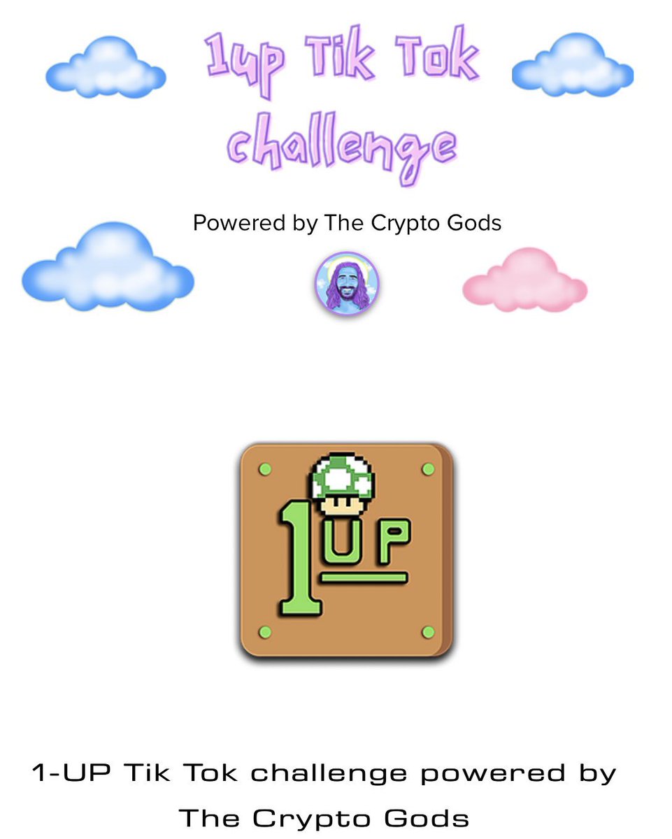 cryptogods_io's tweet photo. 🕹 1up Tik Tok Challenge powered by The Crypto Gods 👼🏽
 
💸 $50 + 100 DIVINE tokens for first 100 people! 💸
 
💰 If you like $$$ &amp; free crypto, or you just love NFT’s &amp; Gaming, then today is your lucky day! 🎮

Info: 👉 https://t.co/mq4o8spUuk
#1up @game1uptoken #tiktok #gaming https://t.co/ZlUI7YRFF8