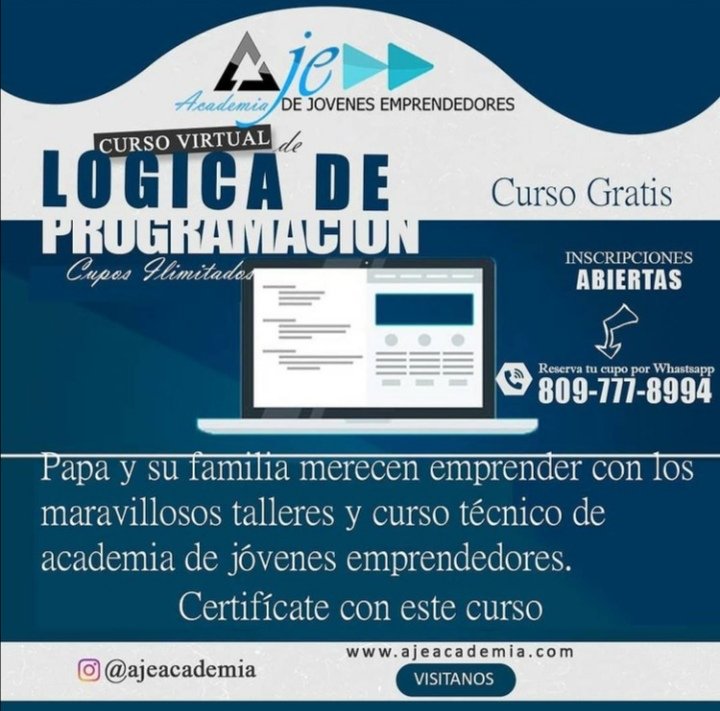 licpbfrias's tweet image. #cursogratis de #logicadeprogramacion inscribete hoy