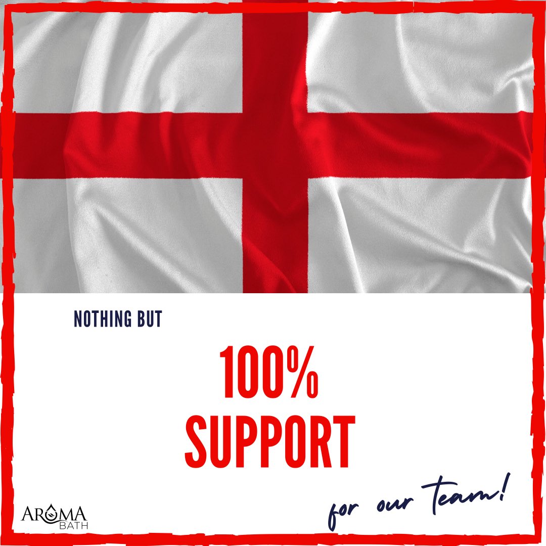 Aromabath is supporting the England team this week at the semi finals of Euro, as football will come home! 🏴󠁧󠁢󠁥󠁮󠁧󠁿 #comeonengland