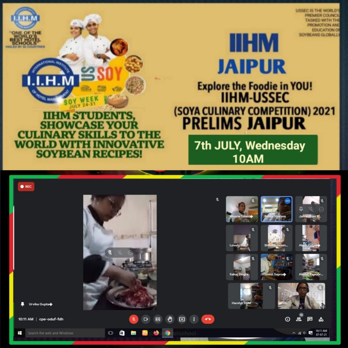 iihmjpr's tweet photo. Heartiest Congratulations and Best Wishes to all the Top 9 semi Finalists from @iihmjpr Campus for IIHM & USSEC Culinary competition 2021.
@IIHMHOTELSCHOOL
U.S. Soybean Export Council - @USSEC
#youngchefs #IIHMChefs #iihmbest3years #iihmhotelschools #culinaryarts https://t.co/qY1yBUPyJ3