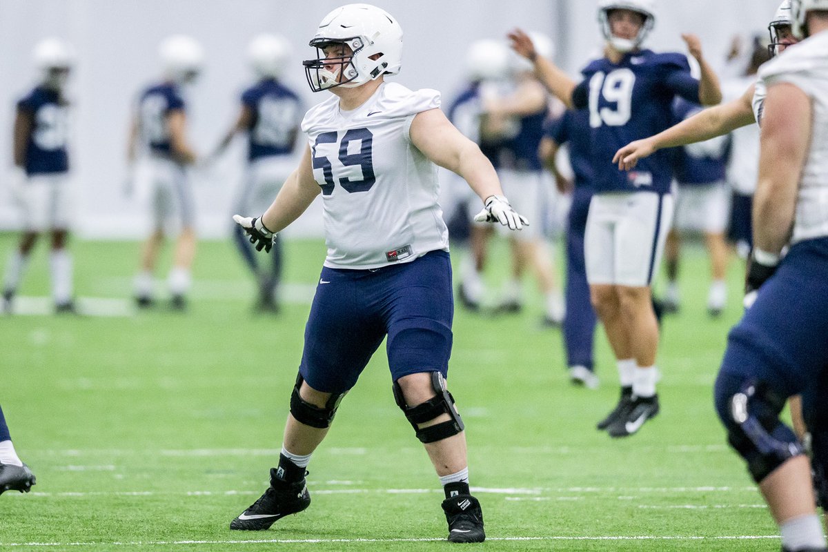 Only 59 more days until Penn State Football returns! Today we highlight number 59 <a href="/KKonigus/">Kaleb Konigus</a>. He will enter his Redshirt Junior season in 2021 as an offensive lineman for the Nittany Lions. He’s 6’2 301lbs and is from Lehman, PA. He provides depth and leadership! 

#WeAre🔵⚪️🦁